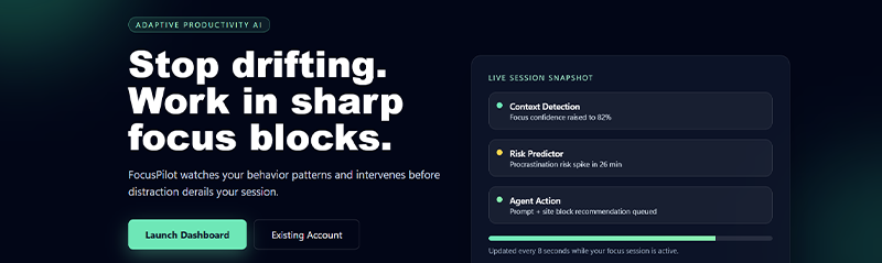 FocusPilot dashboard